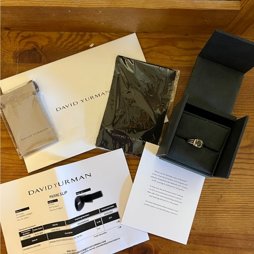 David Yurman Petite Wheaton Prasiolite Ring. Size 8.